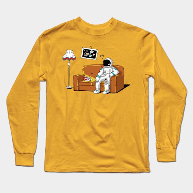 Work From Home Long Sleeve T-Shirt by iamrobman